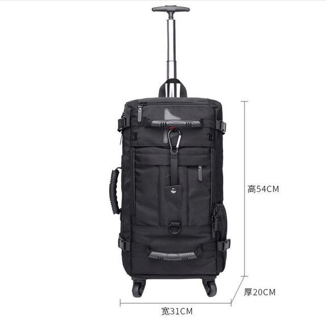 Travel trolley rucksack Rolling Luggage wheeled backpack