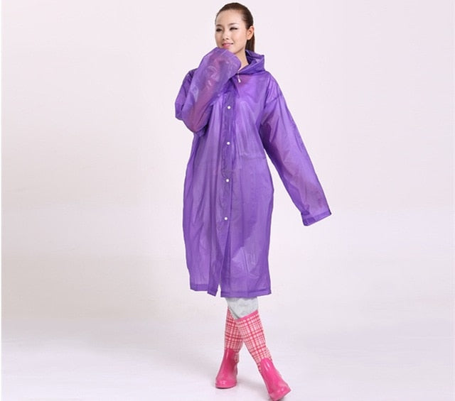 Transparent Portable Raincoat For Outdoor Travel